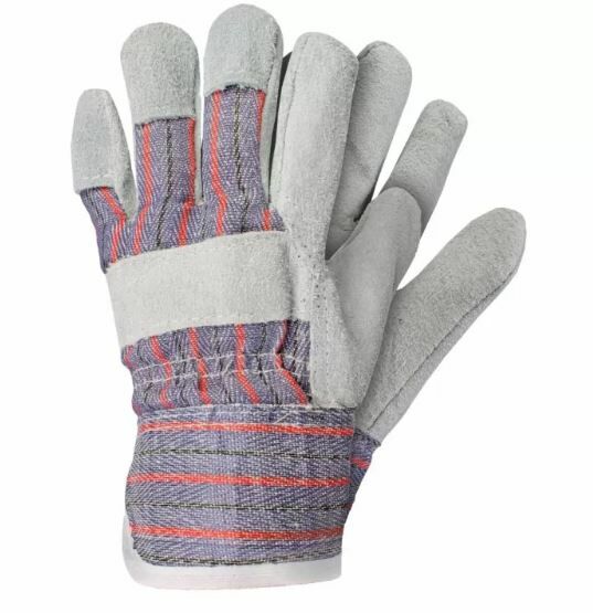 Werkhandschoenen rundersplitleer maat M