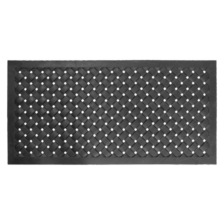 Deurmat rubber gevlochten XL