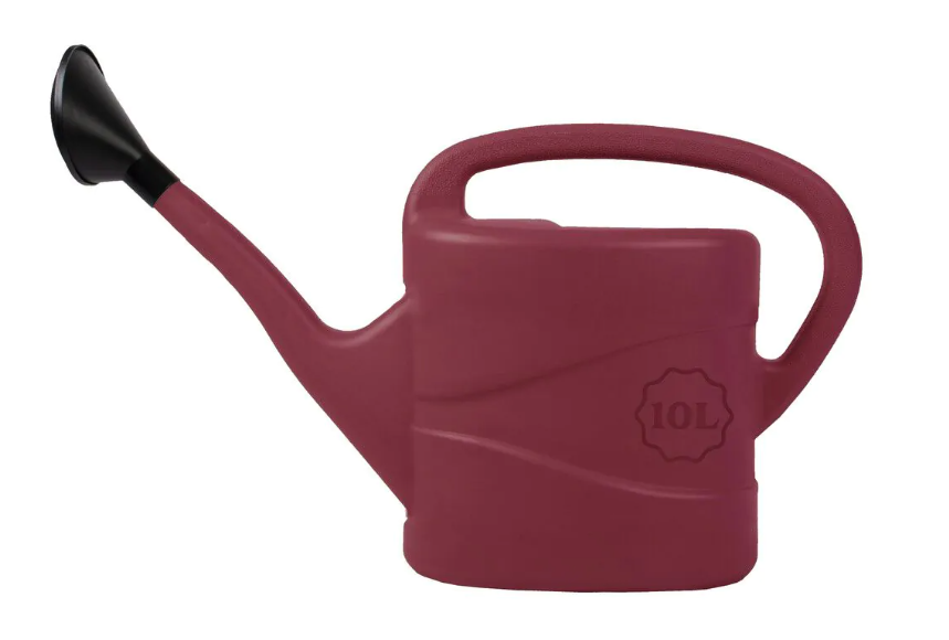 Gieter kunststof wijnrood incl. broes