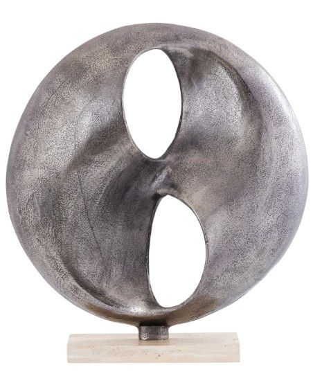 Deuie Nickel casted alu statue travertin