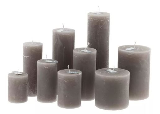 Candle Rustic - Lightgrey