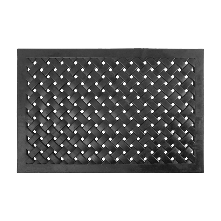 Deurmat rubber gevlochten L