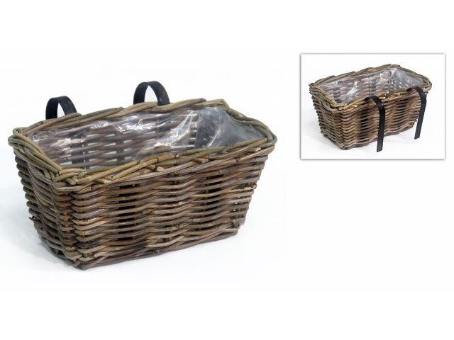 BALCONY BASKET GREY 30X18H16CM