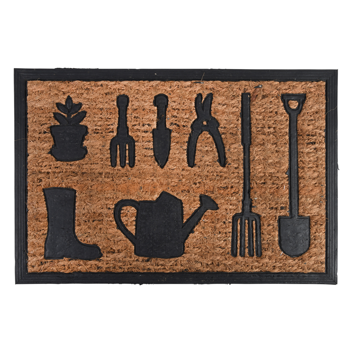 Deurmat rubber/kokos gieter