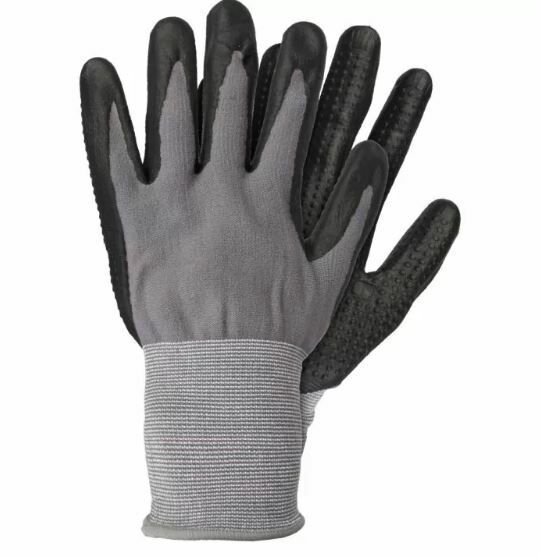 Werkhandschoenen nitrile zwart maat M