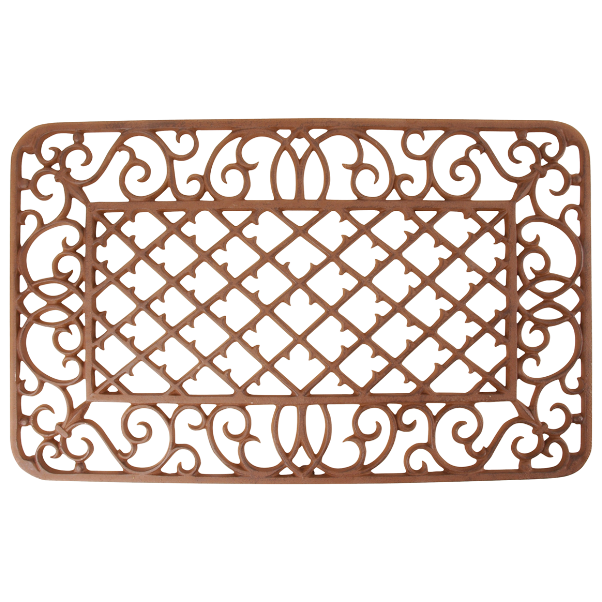 Deurmat gietijzer ruit rechthoekig