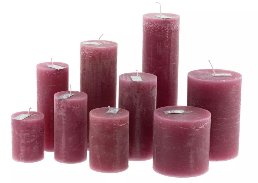 Candle Rustic - Fuchsia