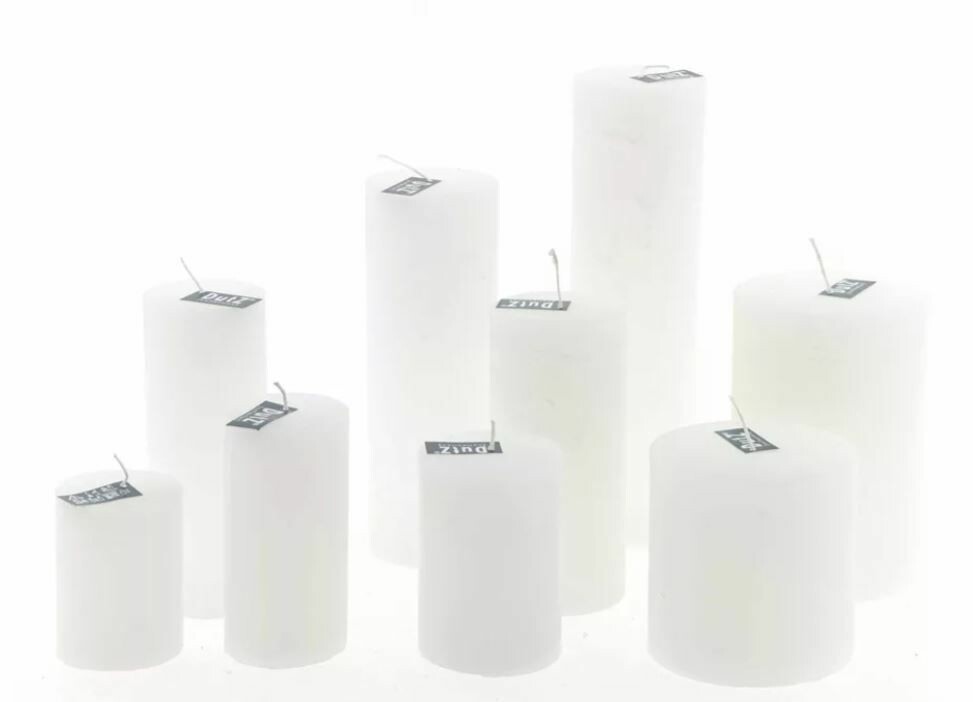 Candle Rustic - White